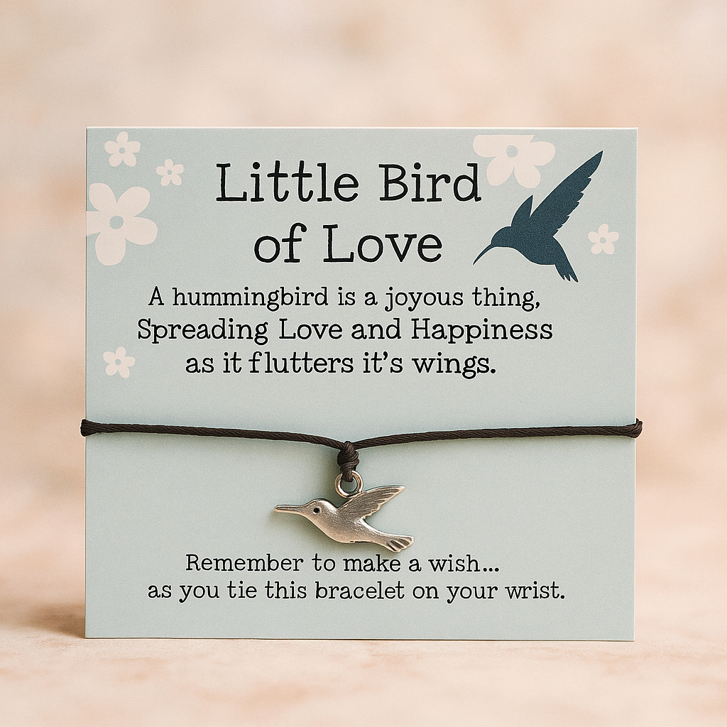 Make a wish Bracelet - Little Bird Of Love - Black