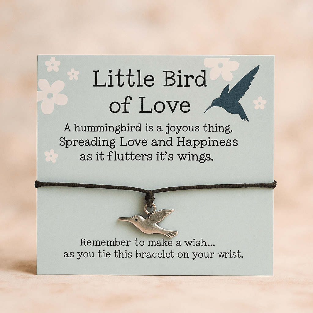 Make a Wish Bracelet - Little Bird Of Love Collection - crystal wish bracelet - Aroma Paradise