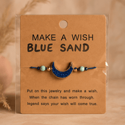 Make A Wish Stone Bracelet - Moon Collection with Natural Gemstone Beads - crystal wish bracelet - alternate view - Aroma Paradise