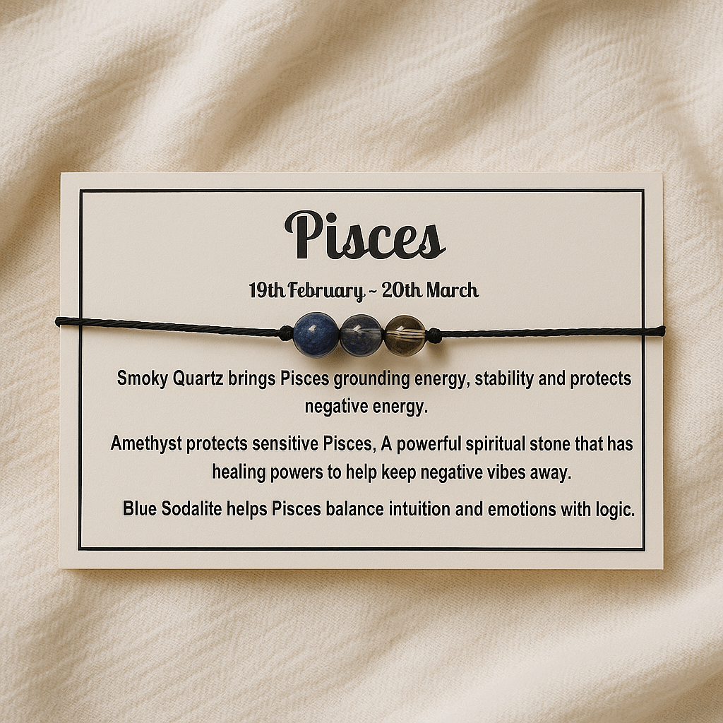 Zodiac crystal bracelet with lava stone beads - image 11 - Aroma Paradise