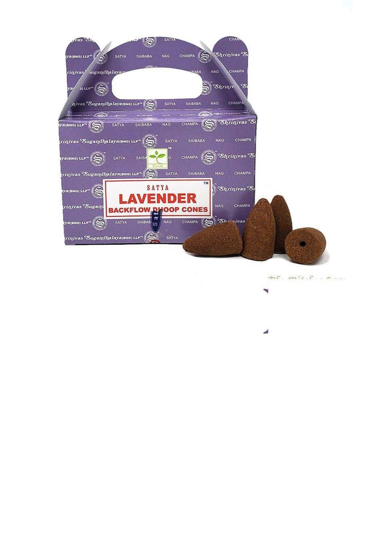 Satya Lavender Backflow Incense Cones - Default Title