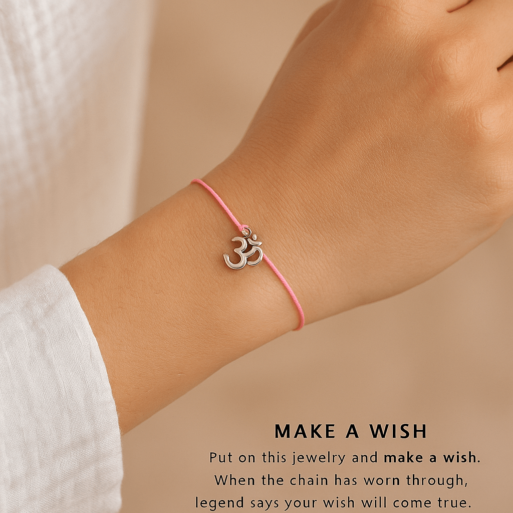 Make A Wish Love Bracelet - Om Collection - crystal wish bracelet - lifestyle shot - Aroma Paradise