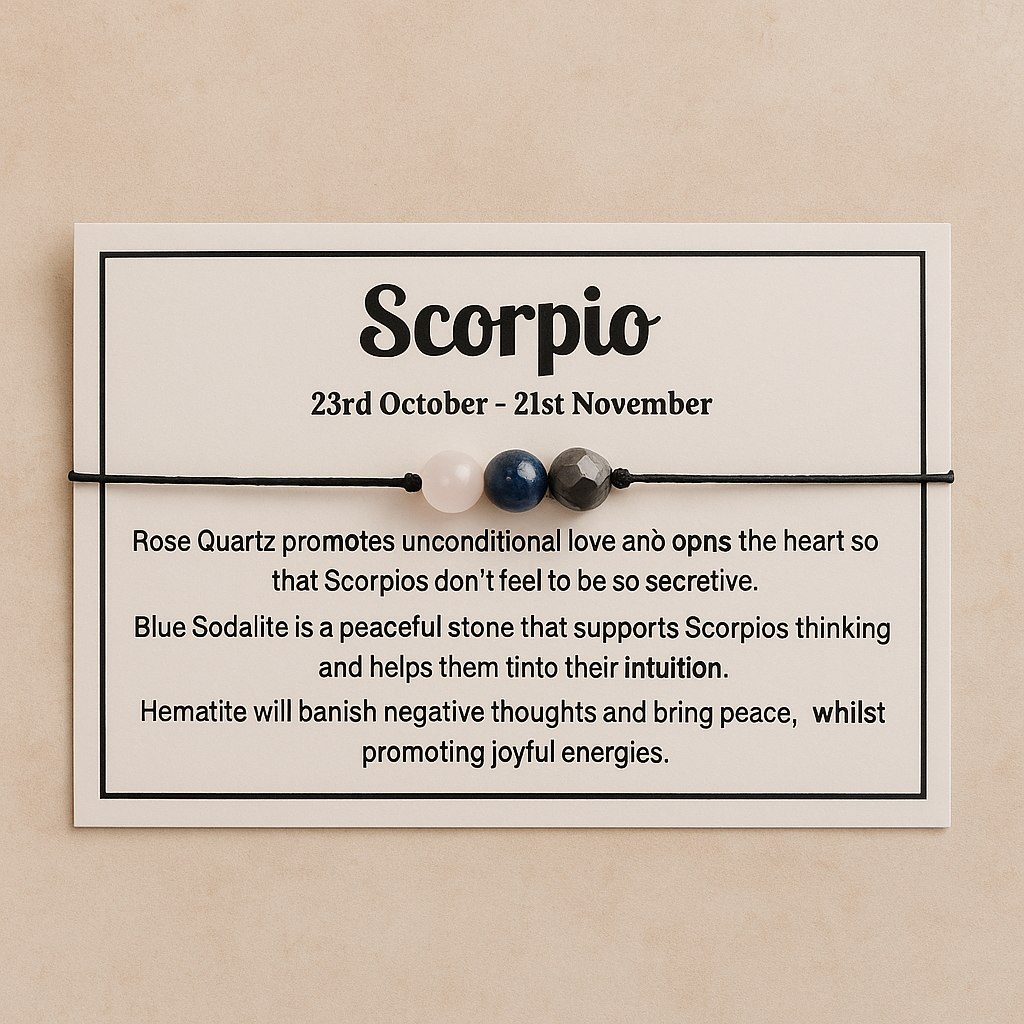 Stone Zodiac Bracelet - Scorpio