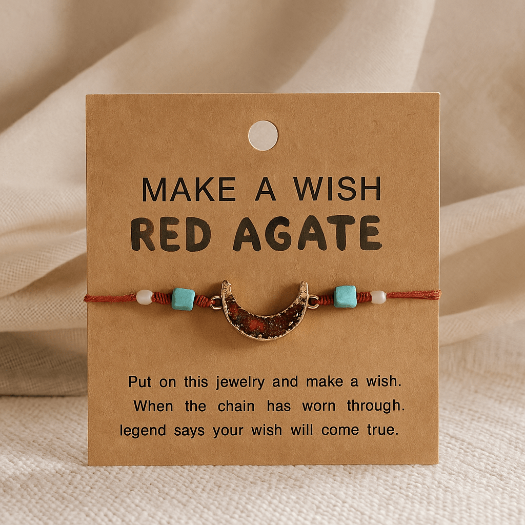 Make A Wish Stone Bracelet - Moon Collection with Natural Gemstone Beads - crystal wish bracelet - image 6 - Aroma Paradise