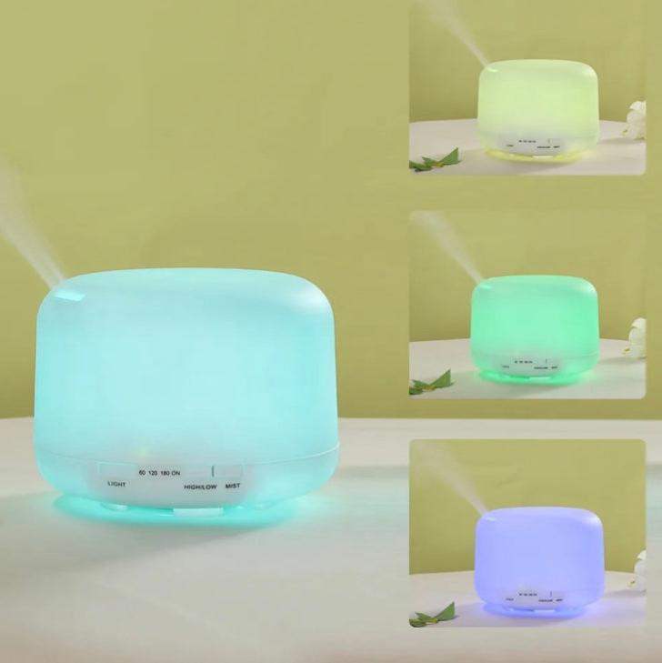 7 Color Essential Oil Scent Diffuser Humidifier - 350ml - White