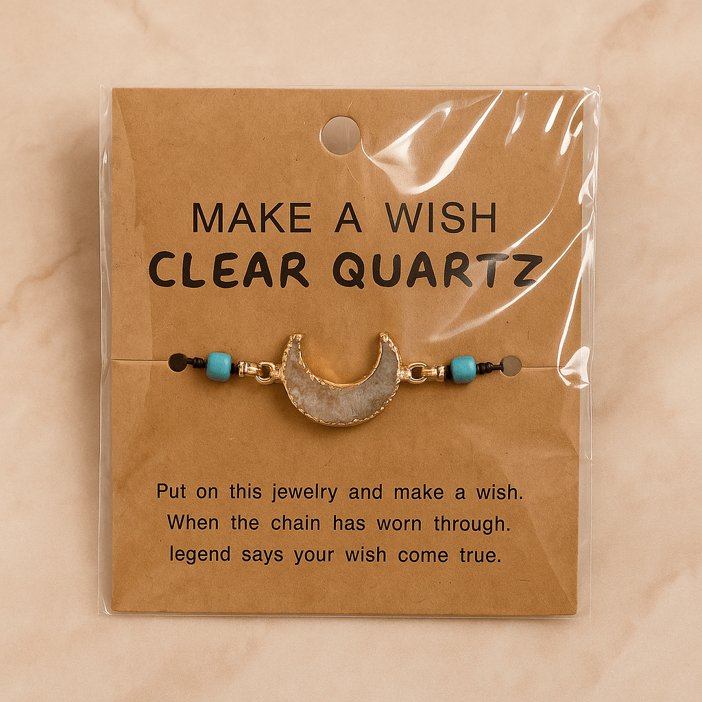 Make A Wish Stone Bracelet - Moon Collection with Natural Gemstone Beads - crystal wish bracelet - image 7 - Aroma Paradise