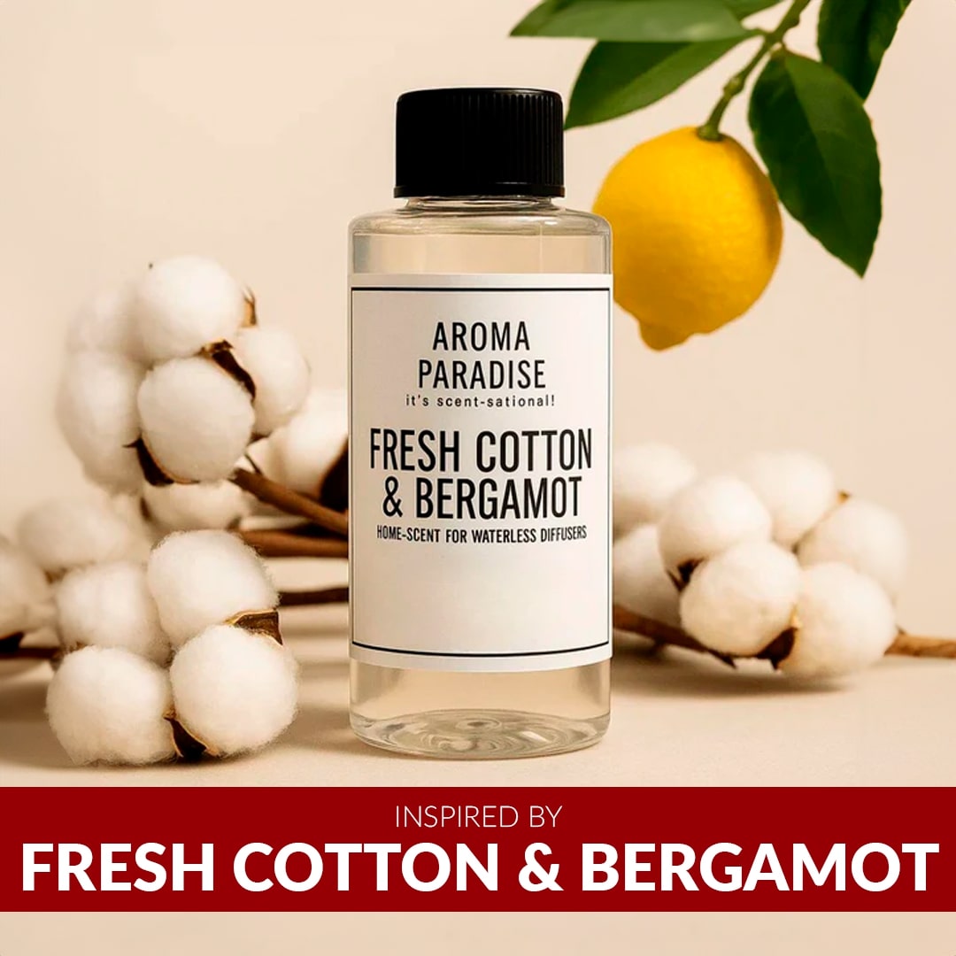 Fresh Cotton And Bergamot Waterless Fragrance Oil