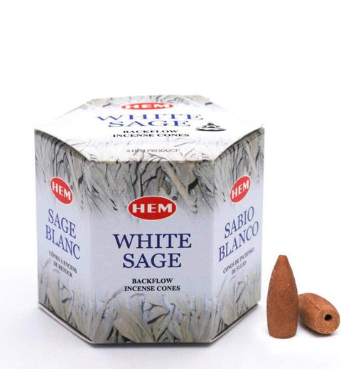 Hem White Sage Back Flow Cones - Default Title