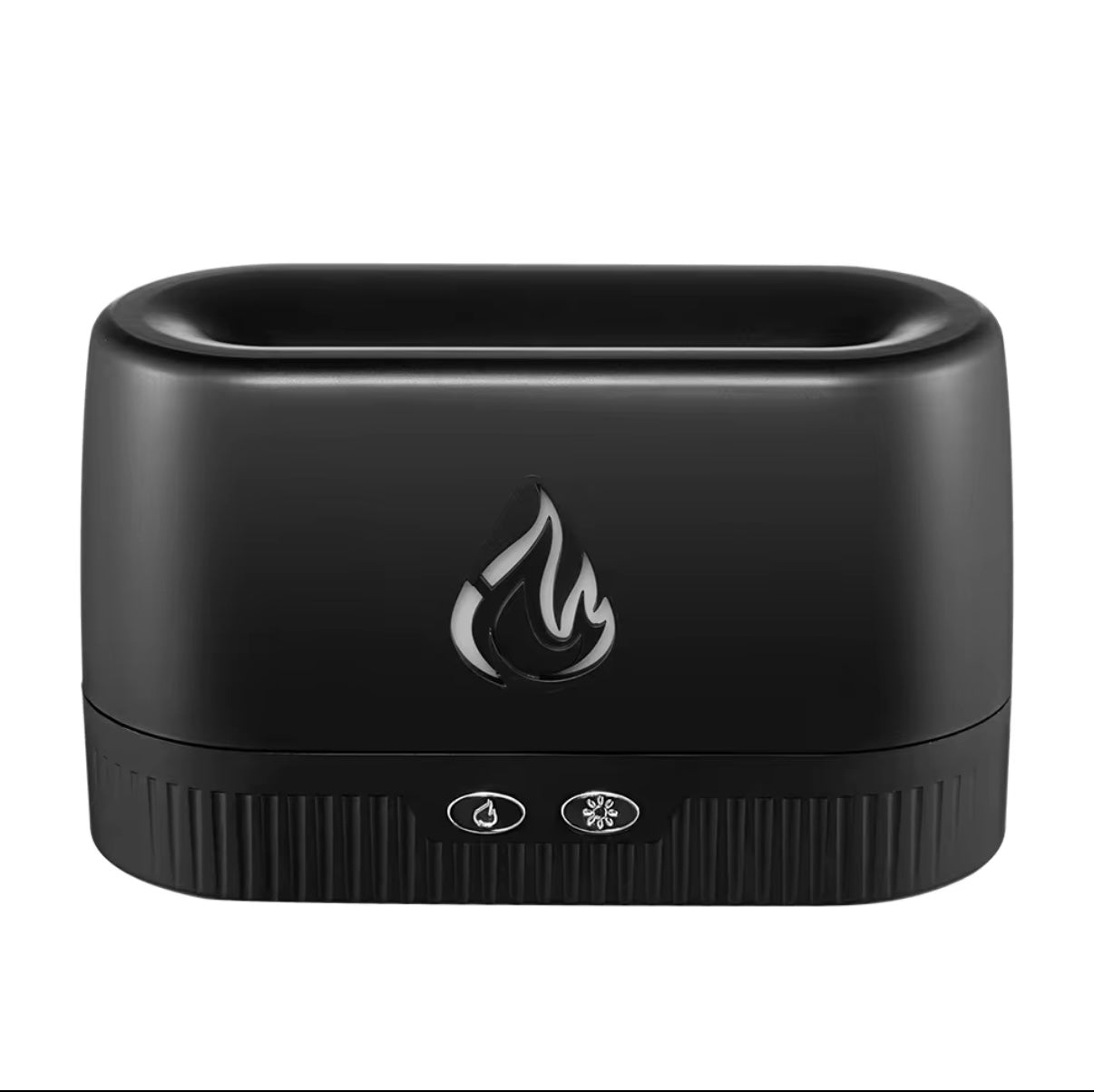 Warm Flame Ultrasonic Essential Oil Diffuser & Cool Mist Humidifier – LED Night Light, Auto Shut-Off & Whisper Quiet for Home & Office ultrasonic essential oil diffuser and humidifier - in use - Aroma Paradise
