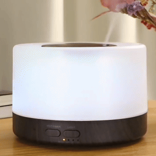 Wood Multi-Color Bluetooth Essential Oil Scent Diffuser Humidifier - 500ml - Dark Wood