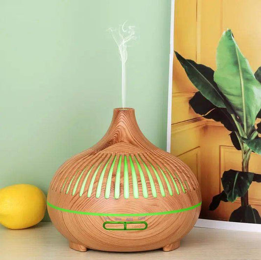 Wood Net Pot Essential Oil Scent Diffuser Humidifier - Light Wood