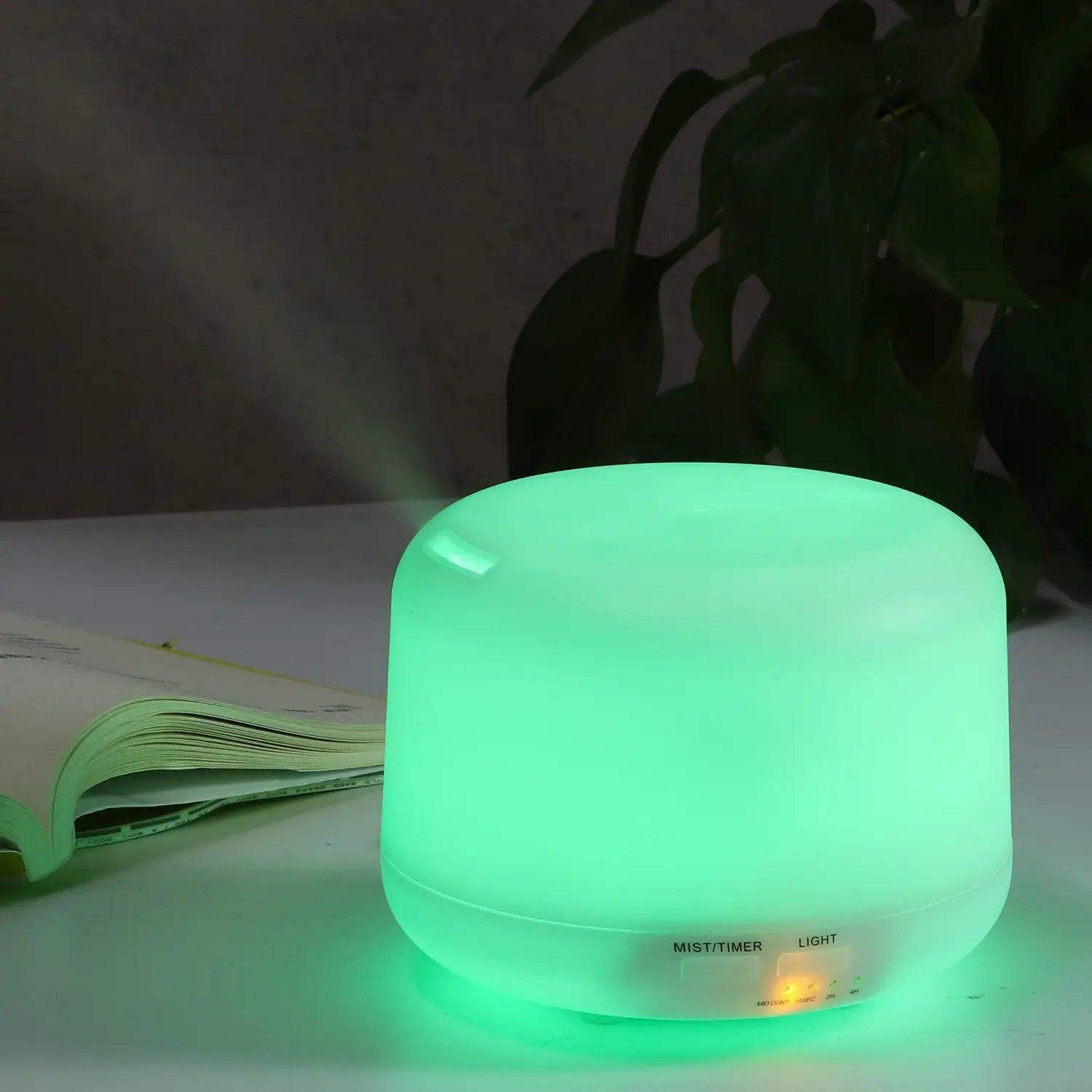 7 Color Essential Oil Scent Diffuser Humidifier - 350ml - White