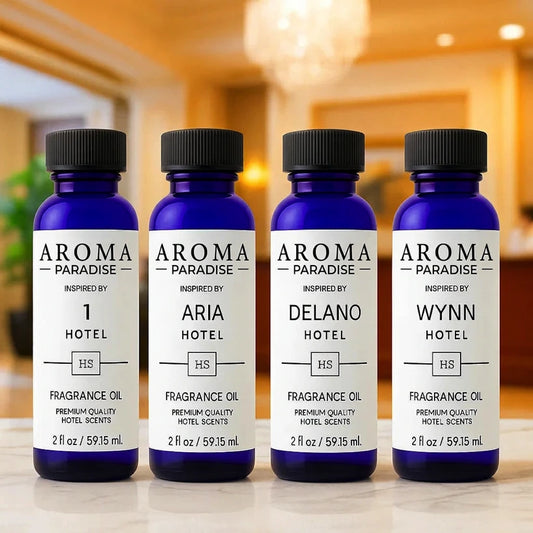 Hotel Fragrance Oils 4-Pack – 1 Hotel, Aria, Delano & Wynn Inspired Scents by Aroma Paradise