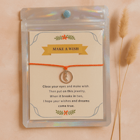 Make A Wish Bracelet - Crescent Moon Charm with Adjustable Cord