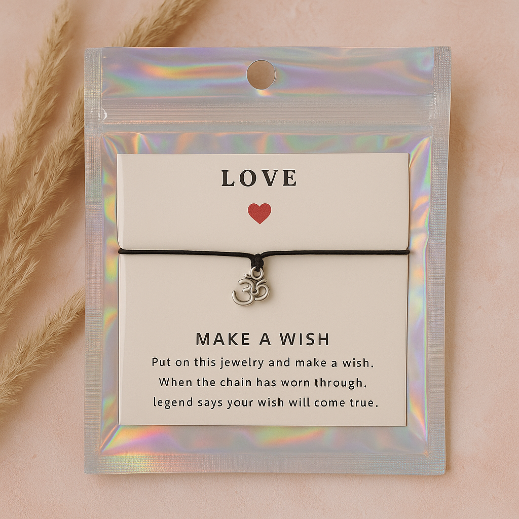Make A Wish Love Bracelet - Om - Black