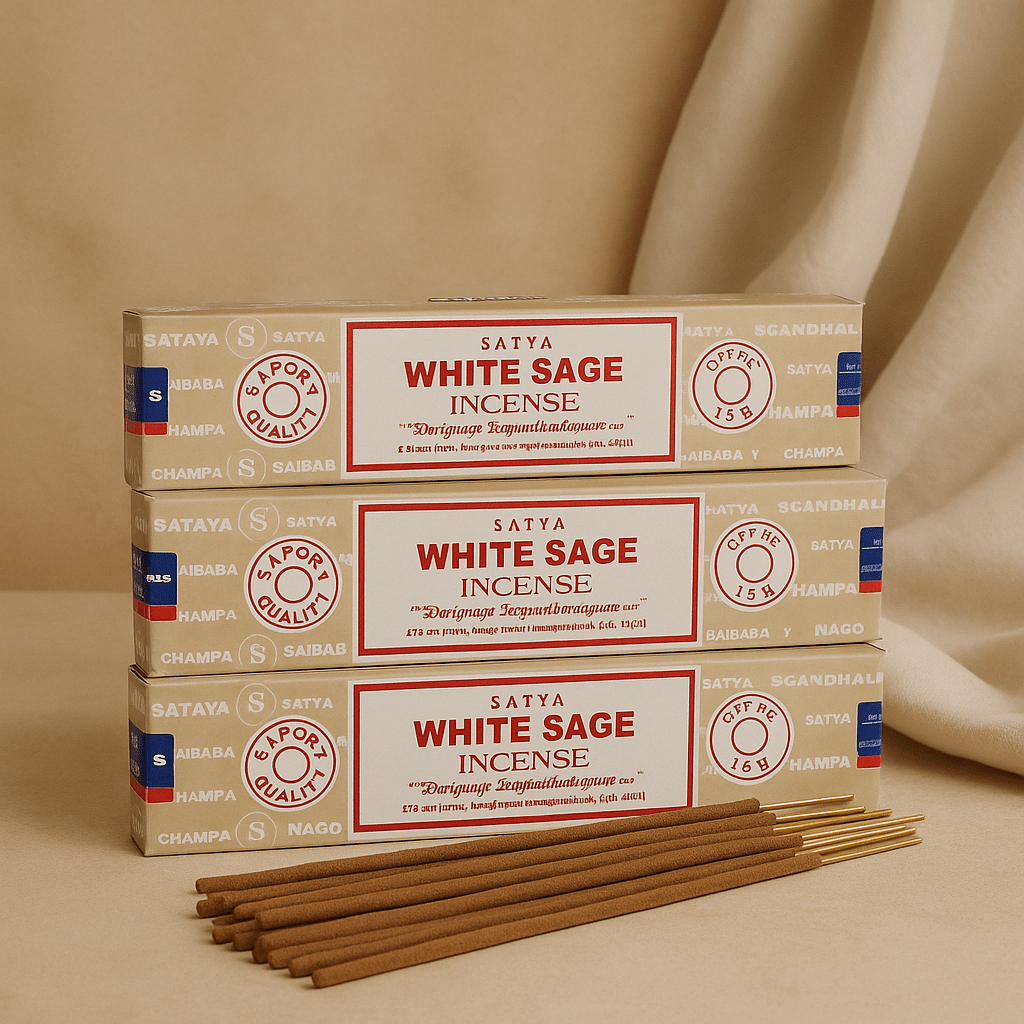 Satya White Sage Incense Sticks (3-pack) 45 incense