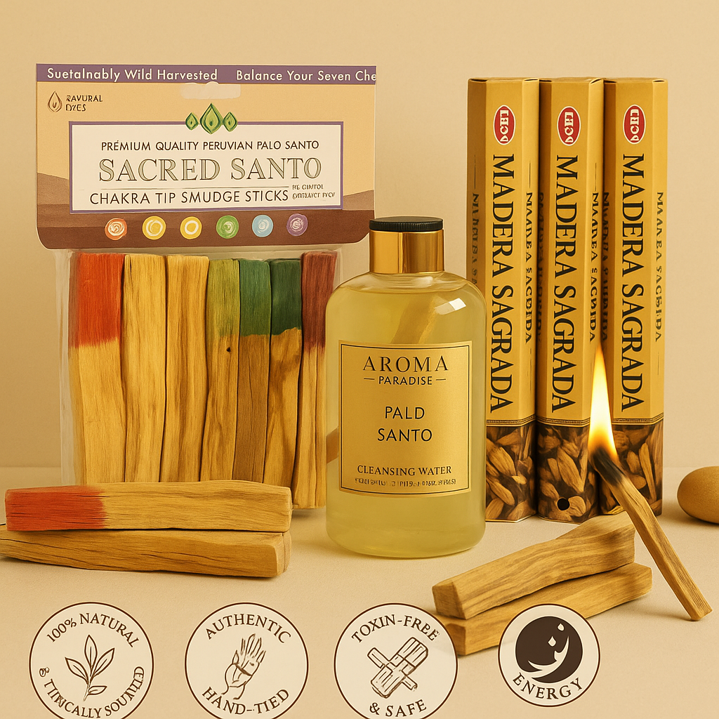 Ultimate Palo Santo Gift Pack – Cleansing Water, Incense & Sticks Set