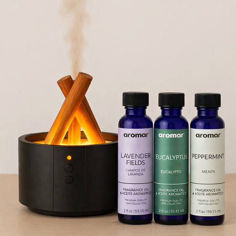 Bonfire Diffuser Gift Pack – With Lavender, Eucalyptus And Peppermint Oils - Aroma Paradise