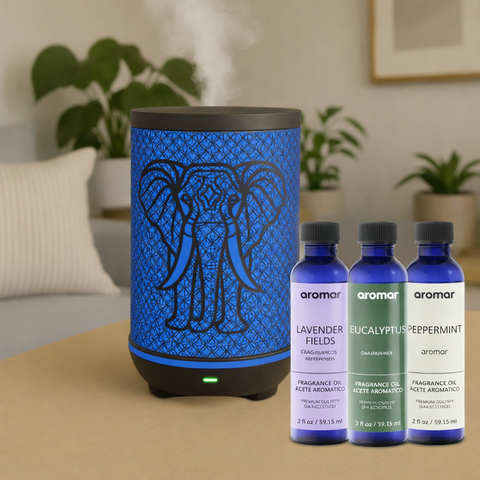 Elephant 350ml Diffuser Gift Pack – With Lavender, Eucalyptus And Peppermint Oils - Aroma Paradise
