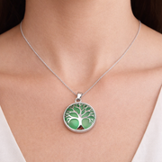 Silver Tree Crystal Pendant – Natural Stone Symbol Jewelry crystal pendant necklace - image 10 - Aroma Paradise