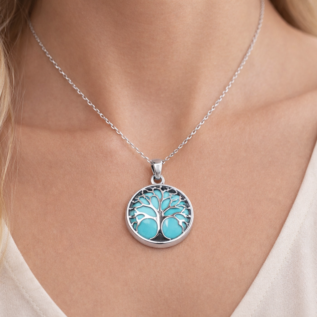 Silver Tree Crystal Pendant – Natural Stone Symbol Jewelry crystal pendant necklace - image 12 - Aroma Paradise
