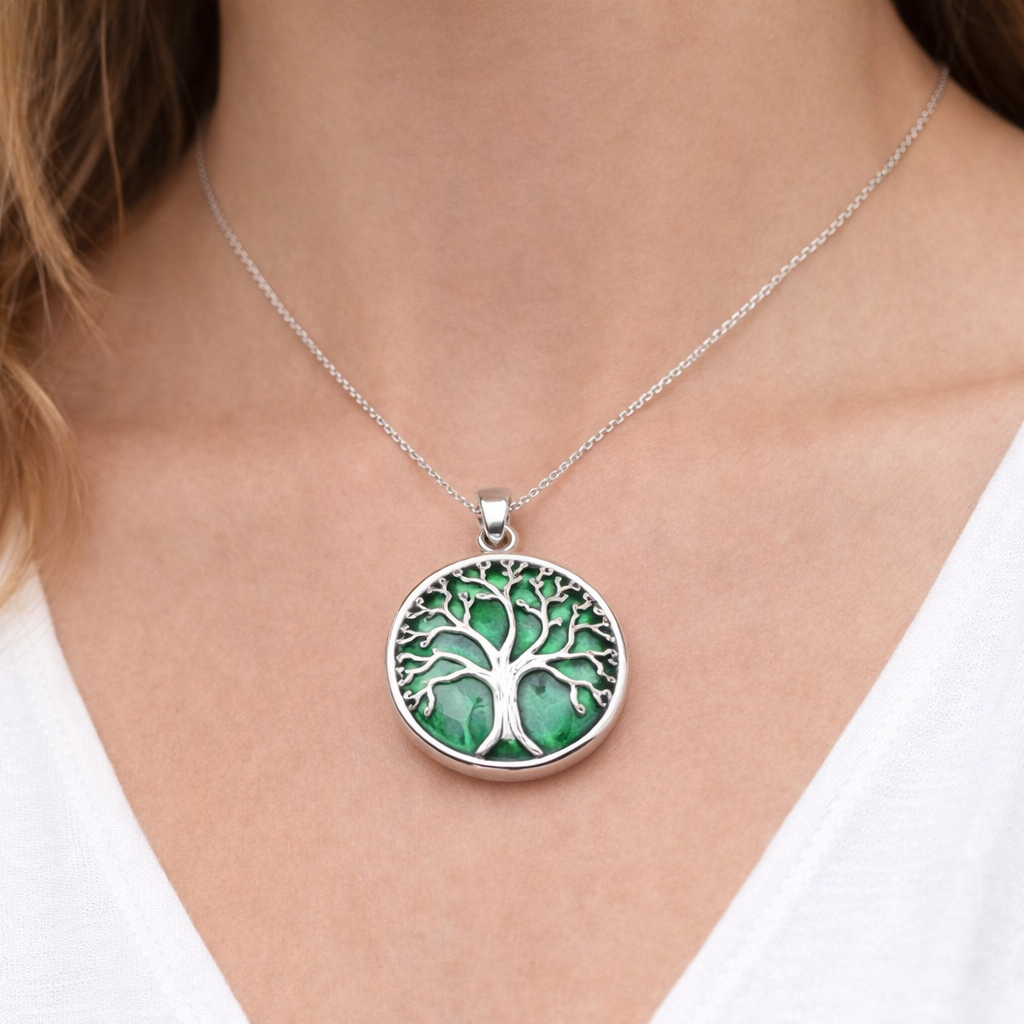 Silver Tree Crystal Pendant – Natural Stone Symbol Jewelry crystal pendant necklace - image 14 - Aroma Paradise