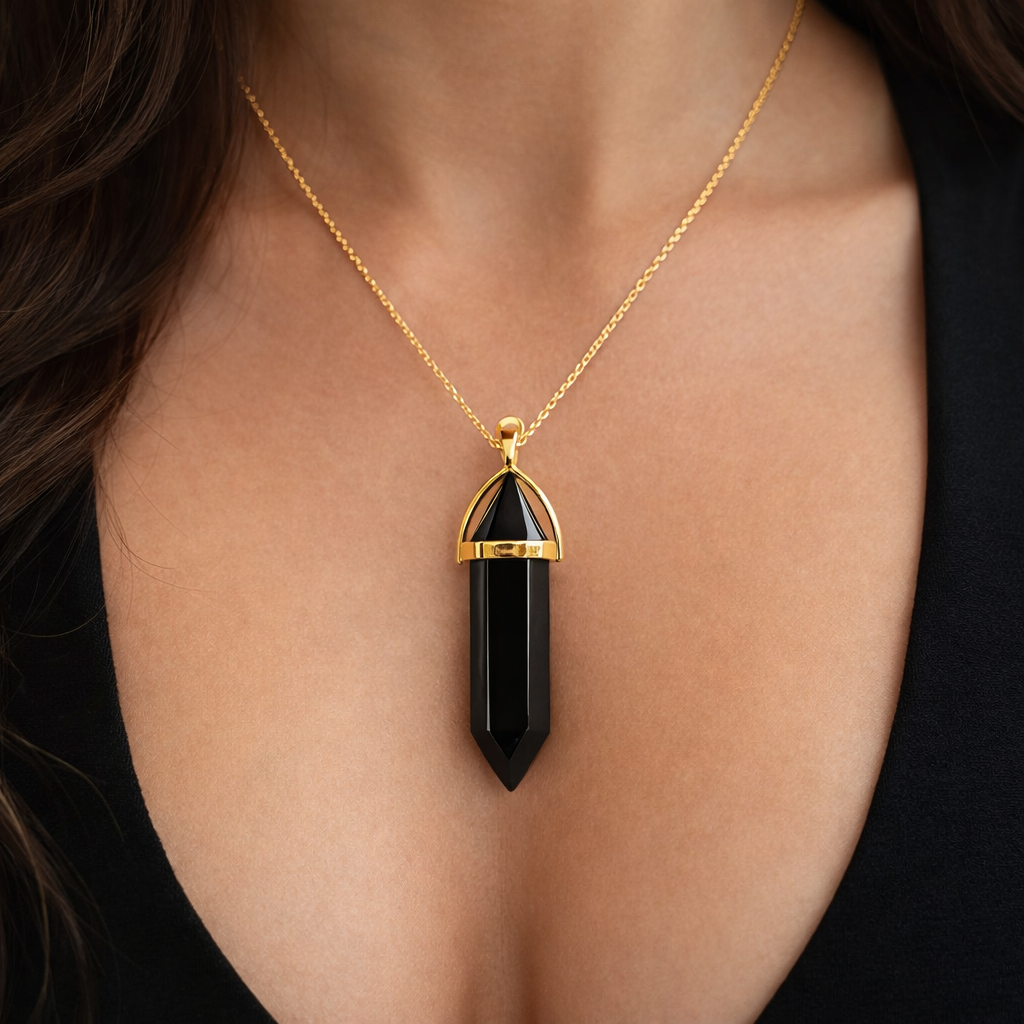 Hexagon Crystal Pendant – Natural Stone Point Jewelry - natural stone point necklace - image 14 - Aroma Paradise