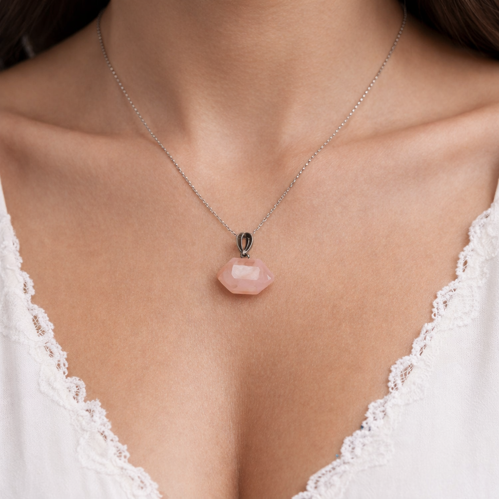 Octagon Crystal Pendant | Natural Crystal Jewelry crystal pendant necklace - image 8 - Aroma Paradise