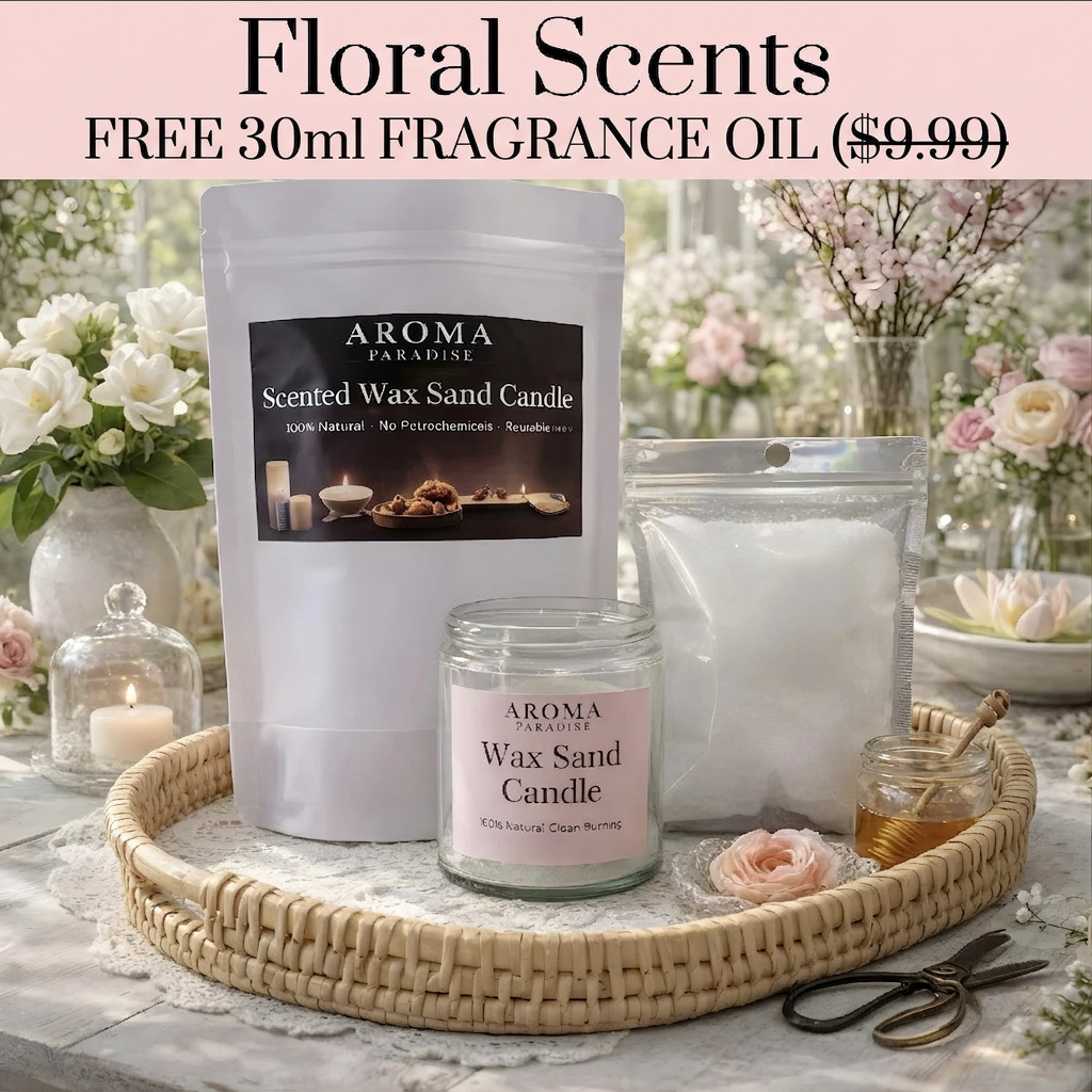 Flower Scent Collection | Pearled Scented Sand Wax Candle Kit & Refill