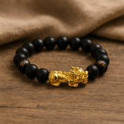 Black Obsidian Wealth Bracelet with Dragon for Prosperity and Power - crystal power bracelet - image 6 - Aroma Paradise