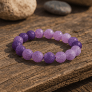 Crystal Bracelet Collection: Aventurine, Rose Quartz, and Amethyst Stones - crystal lava stone bracelet - in use - Aroma Paradise