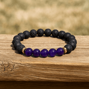 7-Chakra crystal lava stone aromatherapy bracelet - image 6 - Aroma Paradise