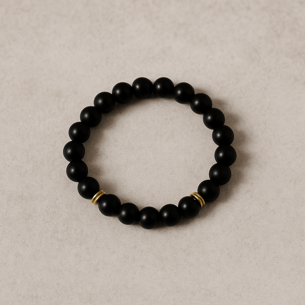 7-Chakra crystal lava stone aromatherapy bracelet - alternate view - Aroma Paradise