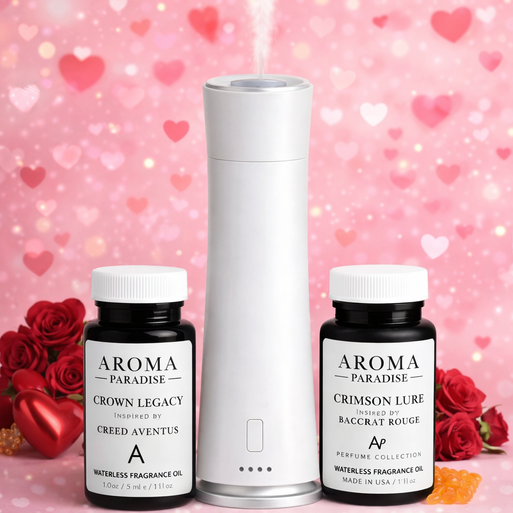 The Grand Gesture Bundle - Baccarat and Creed inspired Waterless Fragrance Oil waterless cold-air scent diffuser - Aroma Paradise