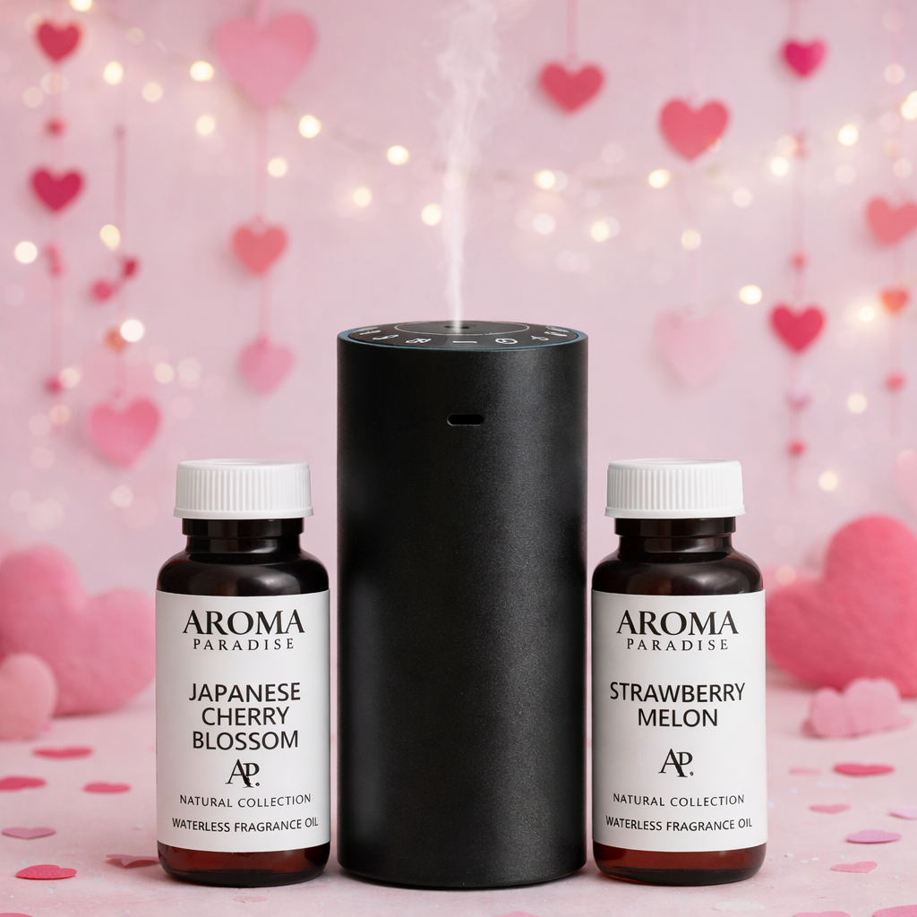The Intimate Luxury Bundle - Japanese Cherry Blossom + Strawberry Melon Waterless Fragrance Oil - Aroma Paradise