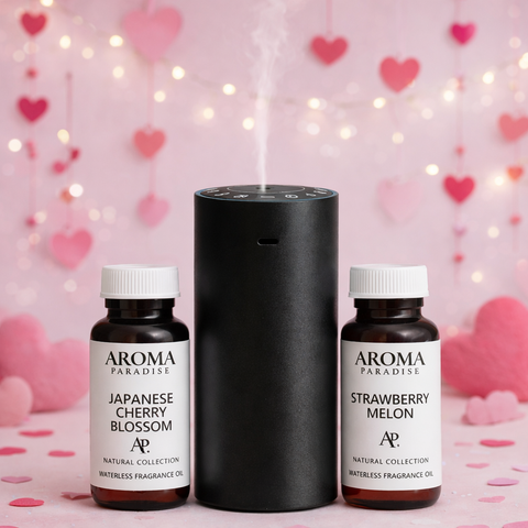 The Intimate Luxury Bundle - Japanese Cherry Blossom + Strawberry Melon Waterless Fragrance Oil - Aroma Paradise