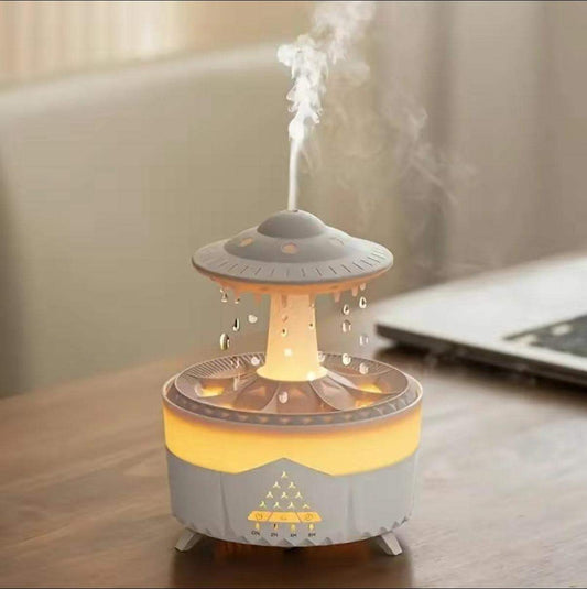 UFO Raindrop Essential Oil Scent Diffuser Humidifier - White