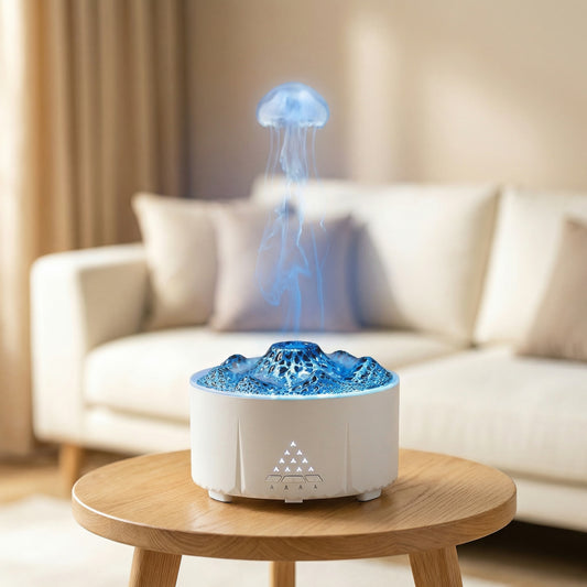 Jellyfish Humidifying Essential Oil Diffuser – 350ml, 12-Hour Runtime, Tentacle Mist Column