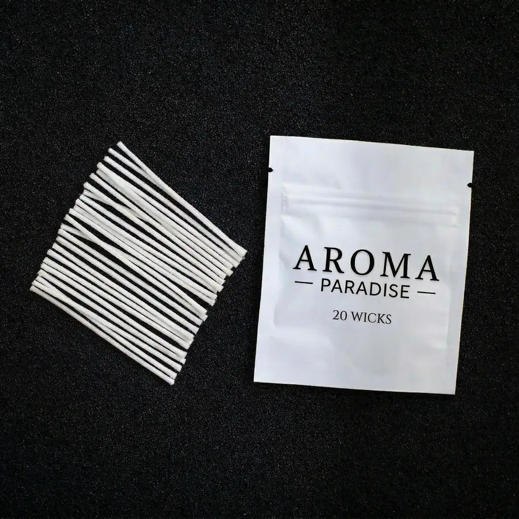 Pearled Sand Wax Wick Refill 20 Pc - 2" Organic Cotton Wicks for Sand Candles Making Pearled Sand Wax Candle Kit Aroma Paradise