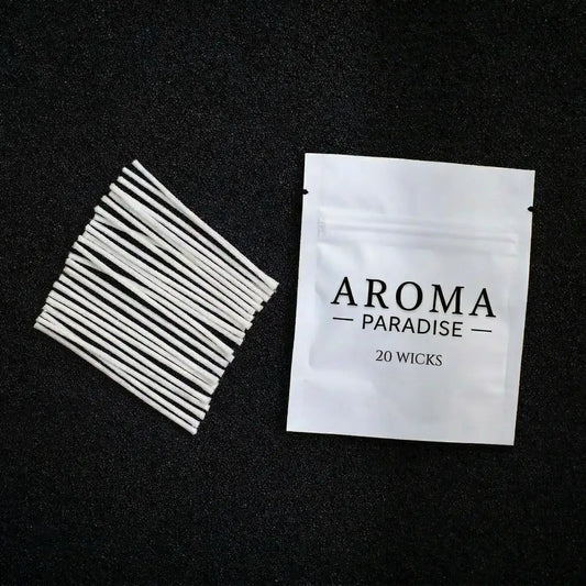 Pearled Sand Wax Wick Refill 20 Pc - 2" Organic Cotton Wicks for Sand Candles Making Pearled Sand Wax Candle Kit Aroma Paradise