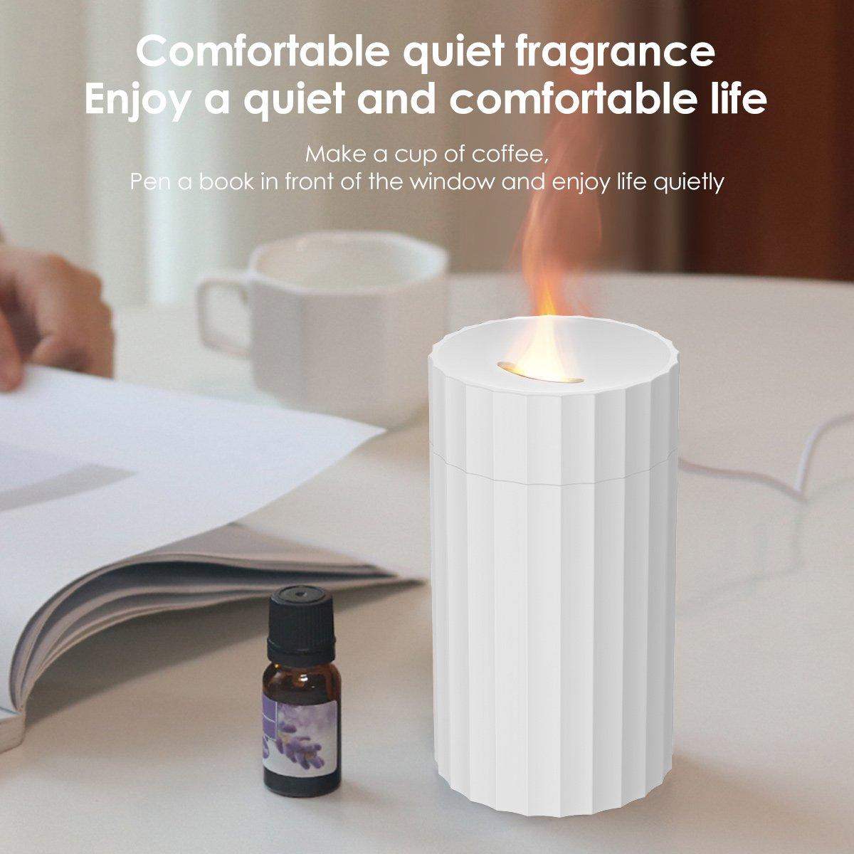 Warm Flame Cup Essential Oil Scent Diffuser Humidifier - Black