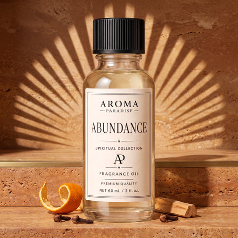 Abundance spiritual fragrance oil in an editorial scent setting - Aroma Paradise