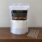 Aroma Paradise unscented candle sand pouch with eight cotton wicks