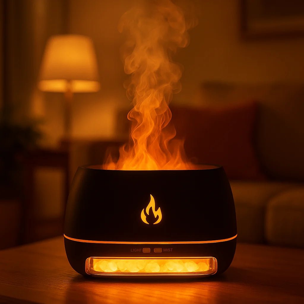Himalayan Salt Flame Diffuser | Oil Scent Diffuser Humidifier – Aroma ...