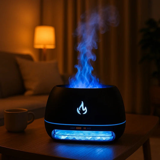 Himalayan Salt Flame Essential Oil Scent Diffuser Humidifier V2