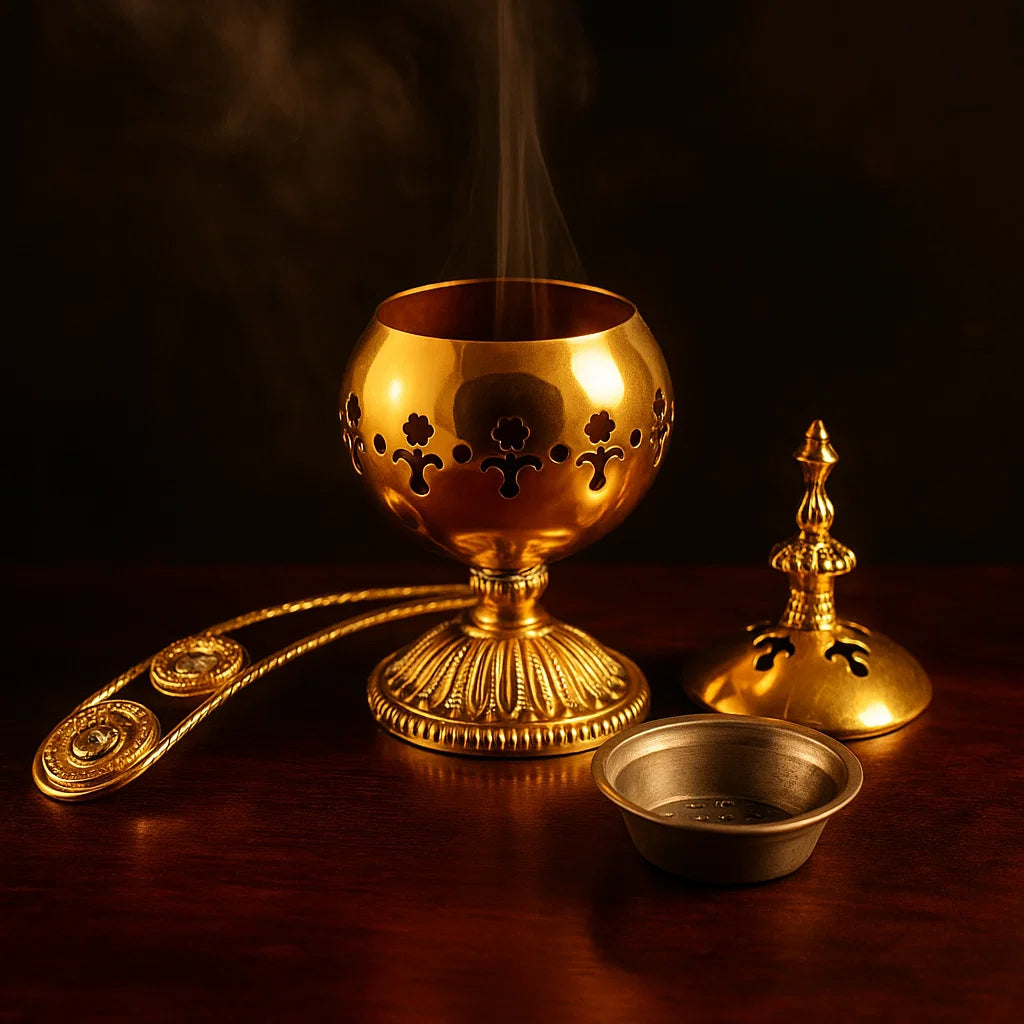 Luxe Golden Bakhoor & Incense Burner - Aroma Paradise