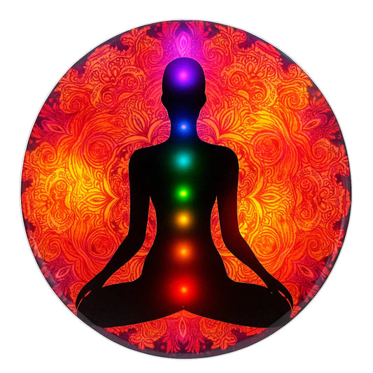 7-Chakra Round Incense Holder — Meditation Ash Catcher