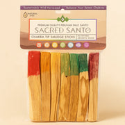 Peruvian 7 Chakra Palo Santo Smudge Sticks (7 Sticks per pack) for spiritual cleansing - Aroma Paradise