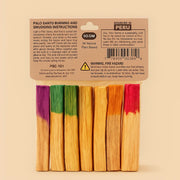 Peruvian 7 Chakra Palo Santo Smudge Sticks (7 Sticks per pack) for spiritual cleansing - alternate view - Aroma Paradise