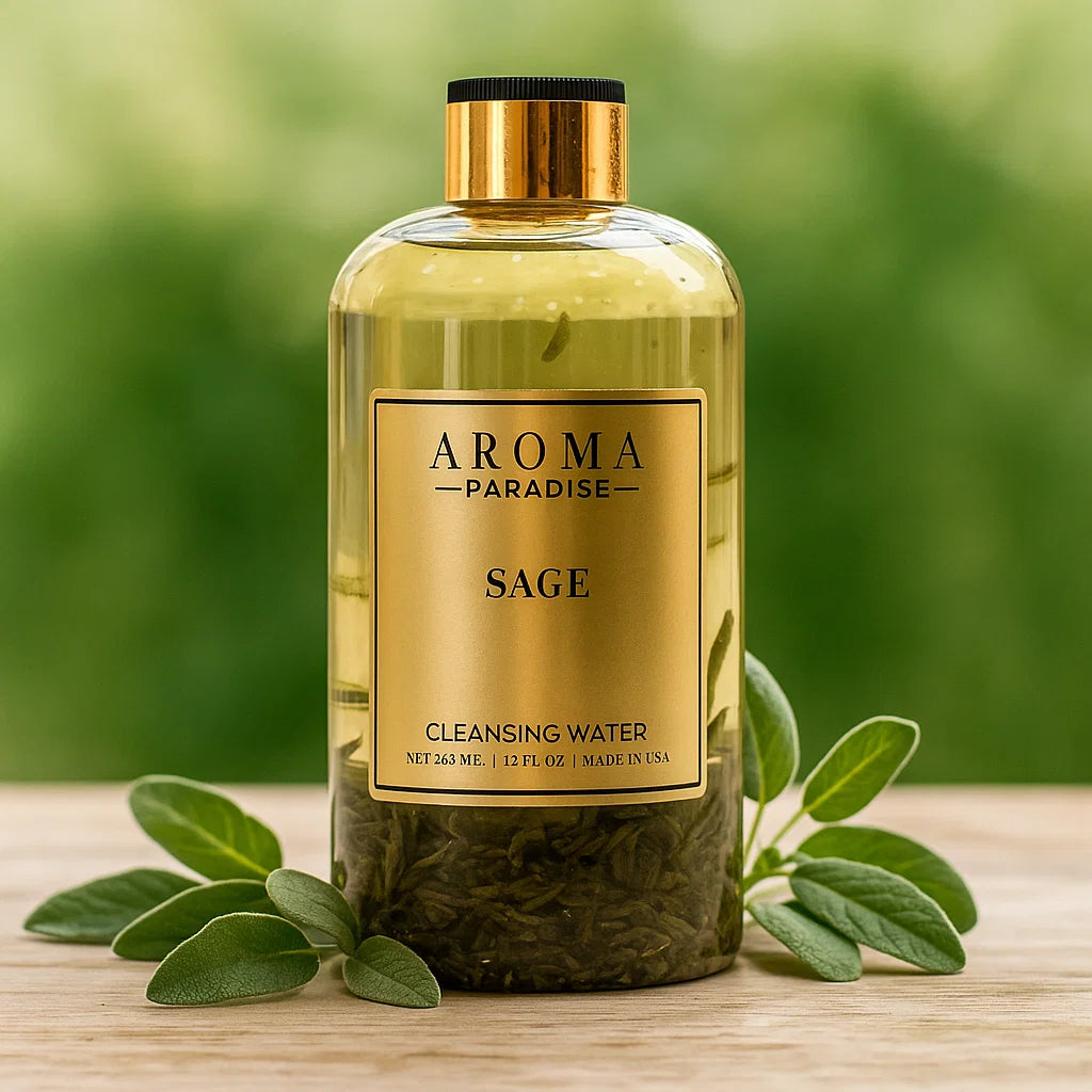 Sage Cleansing Water – Purifying Ritual Blend with Real Sage for spiritual cleansing - Aroma Paradise